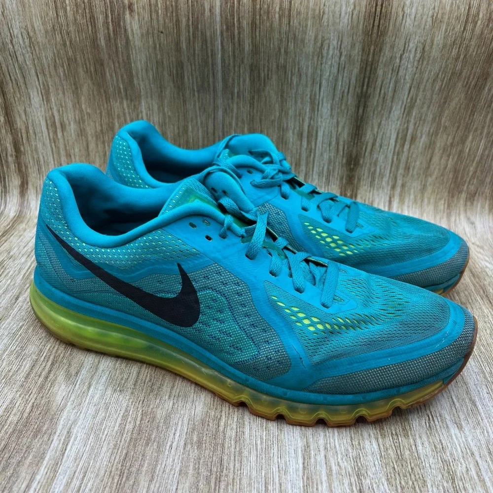 Nike Air Max 2014 Men's Size 15 Turbo Green Volt Running Shoes 621077-301